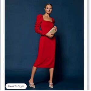 ANTONIO MELANI Red Long Sleeve Dress